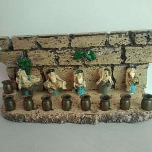 Antique Ceramic Menorah from Israel